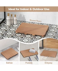 23.5" x 19" Bath Mat Hips Spa Shower for Bathroom with Non Slip Foot Pads