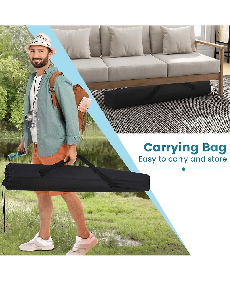 Costway 10.5FT Heavy Duty Stand with Portable Hammock, Stand & Carrying Case for Garden