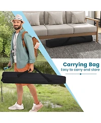 Costway 10.5FT Heavy Duty Stand with Portable Hammock, Stand & Carrying Case for Garden
