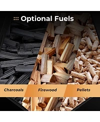 Costway Fire Pit for Outside 19 Inches Collapsible Portable Plug Fire Pit with Storage Bag