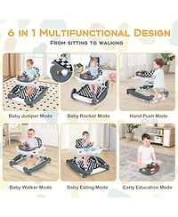 6 1 Baby Walker Adjustable Toddler & Activity Center with Music Tray
