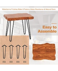 1 Pc Rectangular End Table Accent Side Reclaimed Teak Wood Plant Stand