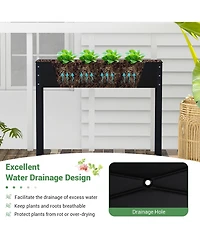 40" Raised Garden Bed with Legs Metal Elevated Planter Box Drainage Hole Backyard