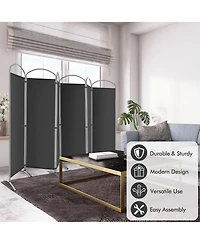 Costway 6 Panels Folding Privacy Screen Ft Tall Fabric for Home