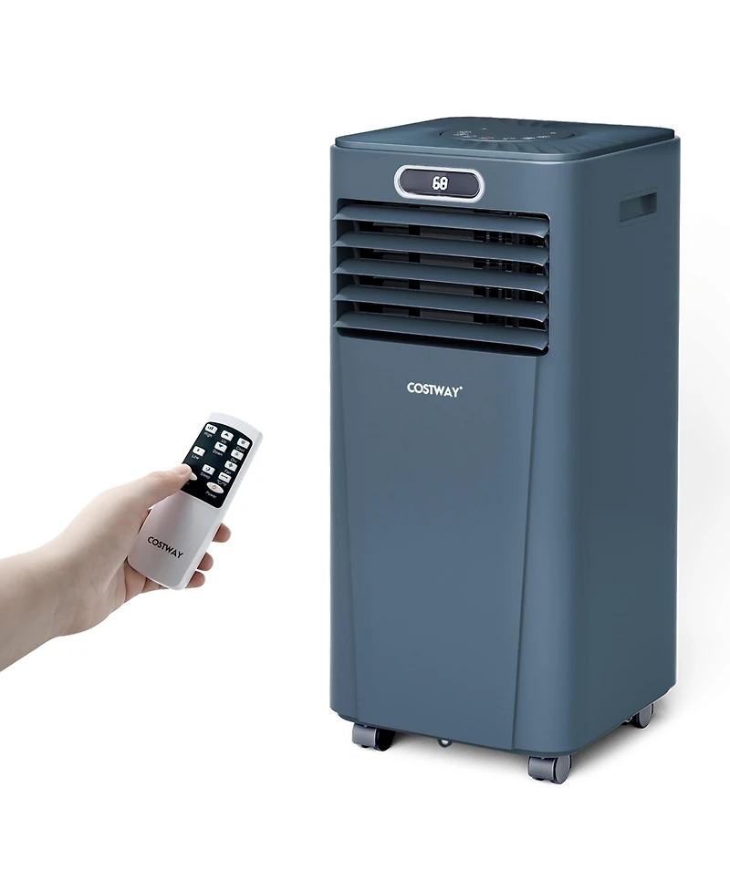 8000 Btu Portable Air Conditioner w/ Remote Control 3-in-1 Cooler Drying