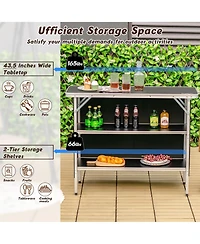 Folding Camping Table Aluminum Portable Picnic