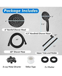 High Pressure Shower Head Combo Handheld Shower Head & Rainfall Showerhead