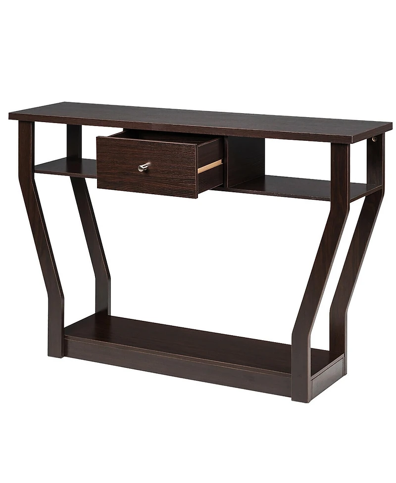 Costway Modern Sofa Accent Table with Drawer Entryway Hallway Hall