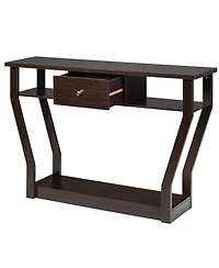 Costway Modern Sofa Accent Table with Drawer Entryway Hallway Hall
