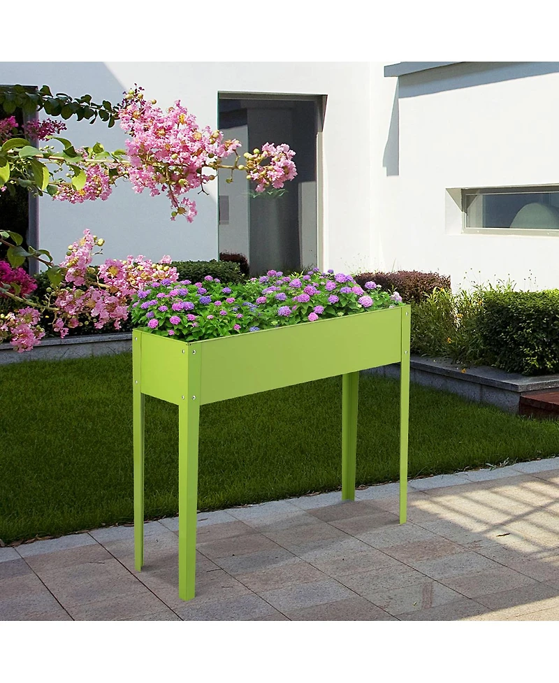 40''x12'' Outdoor Elevated Garden Plant Stand Raised Tall Flower Bed