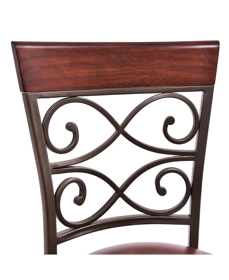 Costway Set of 2 Vintage Bar Stools 30" Swivel Padded Seat Bistro