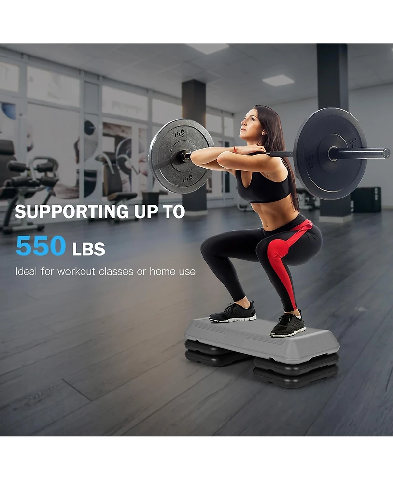 1pcs 29'' Adjustable Workout Fitness Aerobic Stepper Exercise Platform