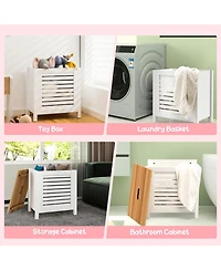 Wooden Toy Storage Organizer Kids Toy Chest W/Lid