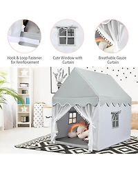 Kids Play Tent Large Playhouse Children Play Castle Fairy Tent Gift w/ Mat