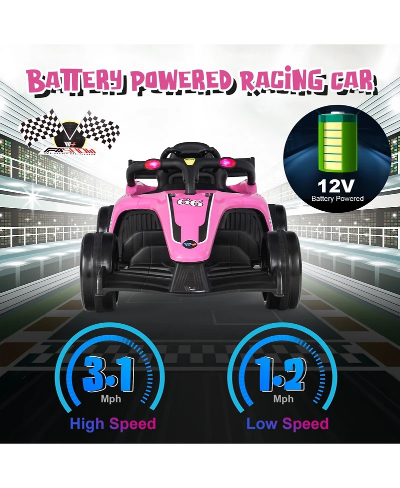 Slickblue 12V Kids Ride on Electric Formula Racing Car with Remote Control
