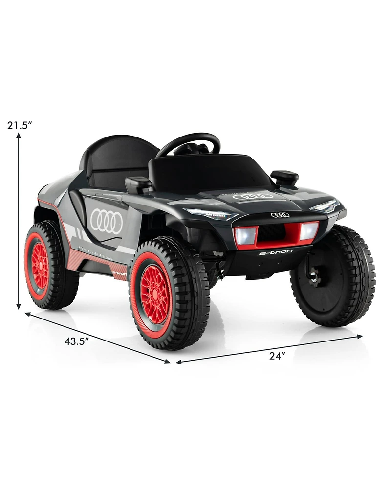 Slickblue Licensed Audi Kids Ride On E-tron Racing Car-Grey