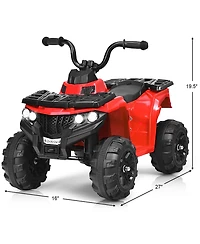 Kids Ride On Atv Quad 4 Wheeler Electric Toy Car 6V Battery Power Led Lights
