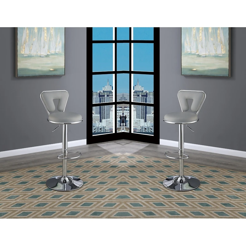 Streamdale Modern Tufted Black Faux Leather Barstool Set (2)