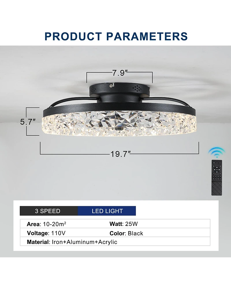 Ceiling Fan With Lights Dimmable Led