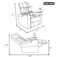 Soft living room chair with hidden features