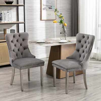 Simplie Fun Contemporary Velvet Dining Chair Set Of 2
