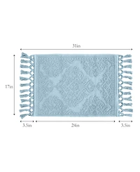 Jean Pierre New York Ricardo Fringe Cotton Bath Rug 17" x 31"