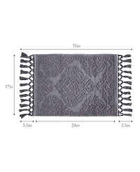 Jean Pierre New York Ricardo Fringe Cotton Bath Rug 17" x 31"