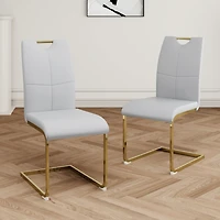 Streamdale Furniture Faux Leather Padded Dining Chairs Set