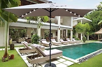 Streamdale Solar Led Patio Umbrella Crank, Tilt, 10x6.5 ft