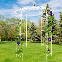 Streamdale White Birdcage Shape Wedding Pergola - 81.3" X 114.2"