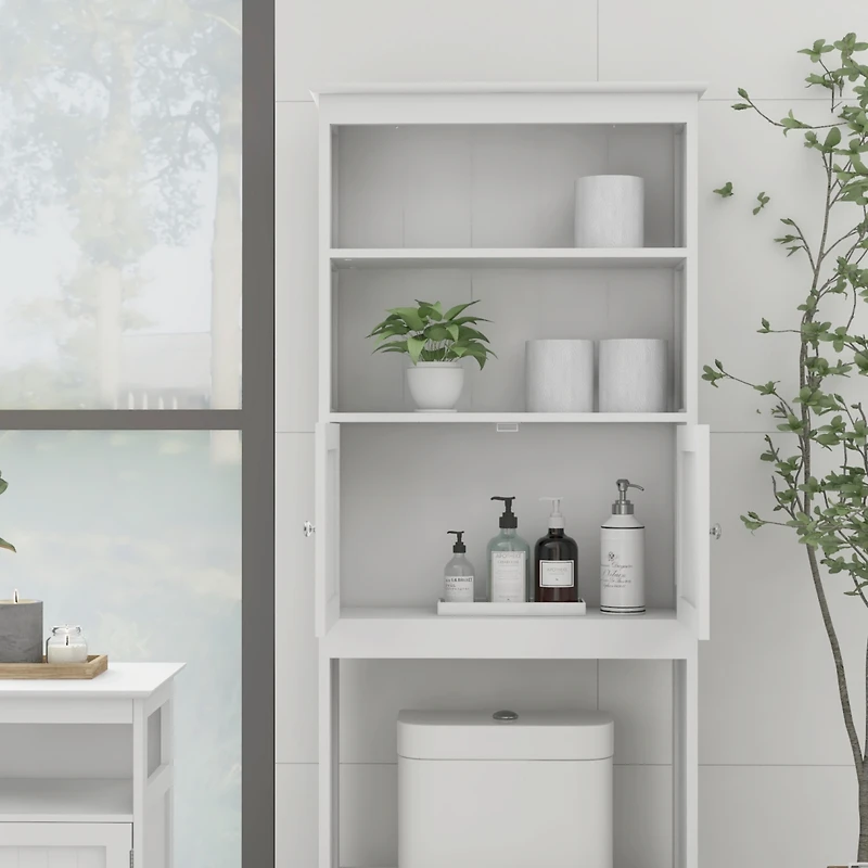 Streamdale Over-the-Toilet 2-Tier Storage Shelf with Doors