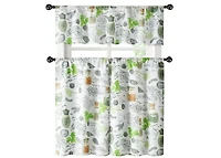 Kate Aurora Country Multi Spice Medley Complete 3 Piece Kitchen Curtain Tier & Valance Set