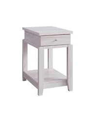 Simplie Fun Chairside Table White Oak