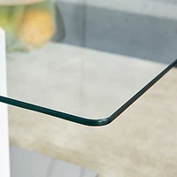 Streamdale Modern Glass Top Coffee Table