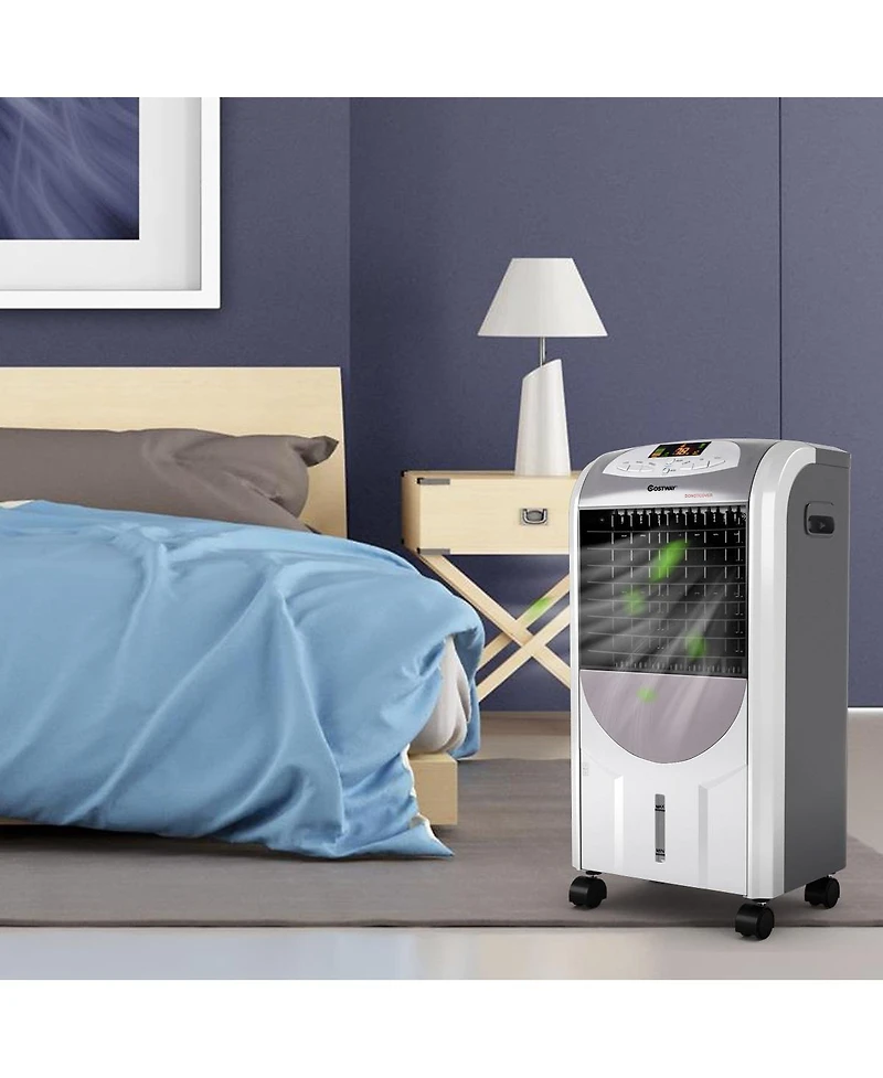 Portable Air Cooler Fan & Heater Humidifier with Washable Filter Remote Control