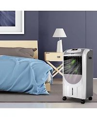 Portable Air Cooler Fan & Heater Humidifier with Washable Filter Remote Control