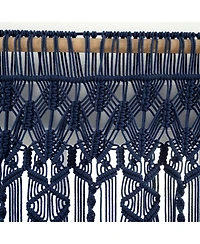 Lush Decor Boho Macrame Textured Cotton Valance/Kitchen Curtain/Wall Decor