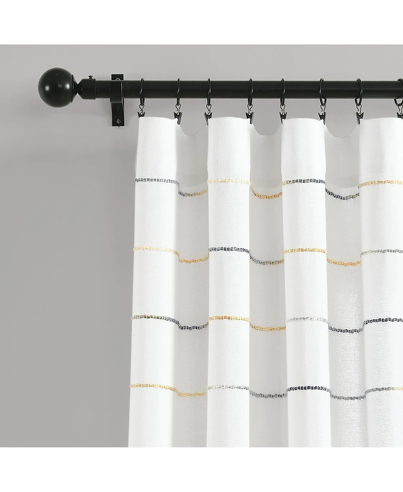 Lush Decor Ombre Stripe Yarn Dyed Cotton Window Curtain Panels
