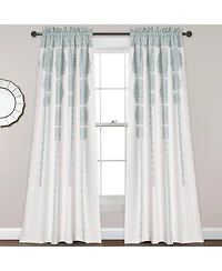 Lush Decor Stripe Medallion Light Filtering Window Curtain Panels