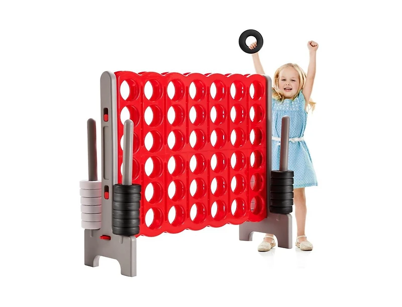 Slickblue 3.5 Feet Tall Jumbo 4 to Score Giant Game Set with 42 Jumbo Rings
