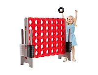 Slickblue 3.5 Feet Tall Jumbo 4 to Score Giant Game Set with 42 Jumbo Rings