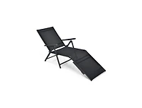 Slickblue Patio Foldable Chaise Lounge Chair with Backrest and Footrest