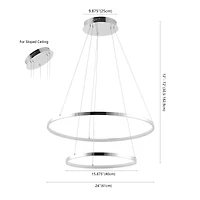 Jonathan Y Brice Modern Contemporary Iron Integrated Led Pendant