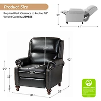 Franco Genuine Leather Manual Recliner