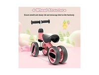Slickblue 4 Wheels Baby Balance Bike Toy-Pink