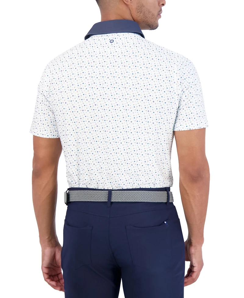 Ben Sherman Polka Dots Tech Jersey Sports Fit Polo