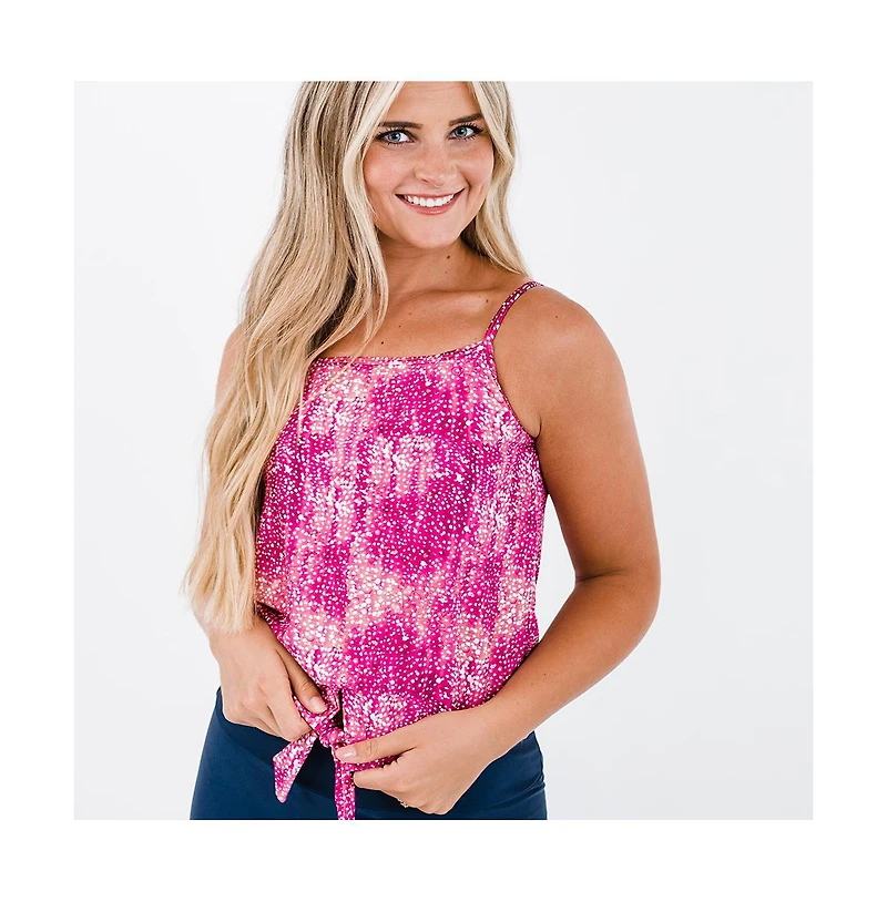 Calypsa Plus Size Riley Knotted Swim Top