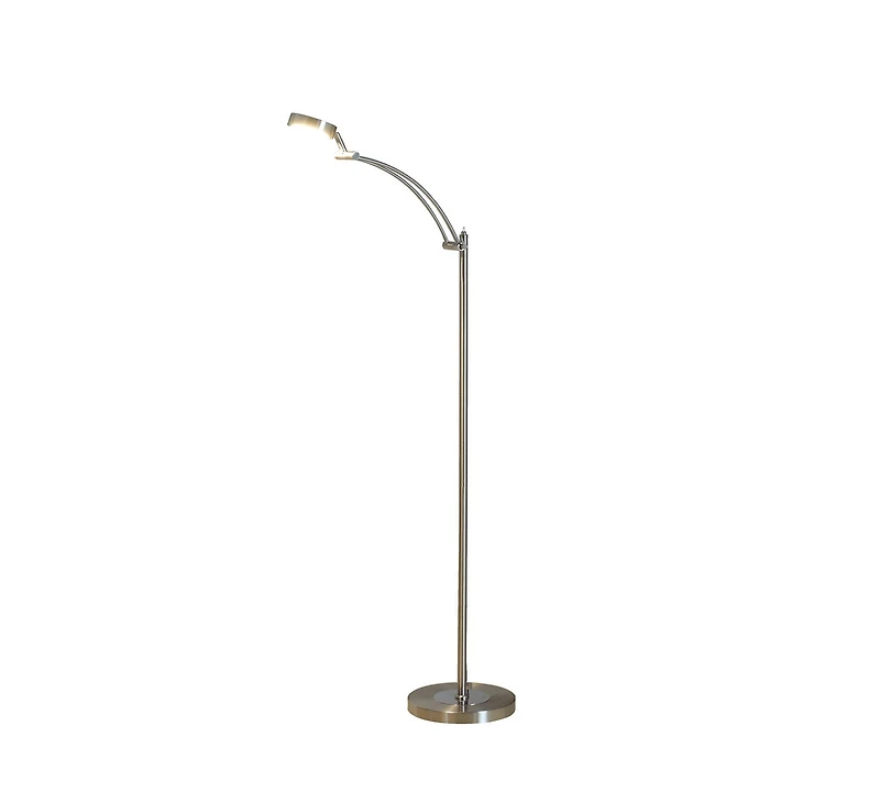 Streamdale 54-Inch-Long Tinsley Silver Integrated Led Task Floor Lamp
