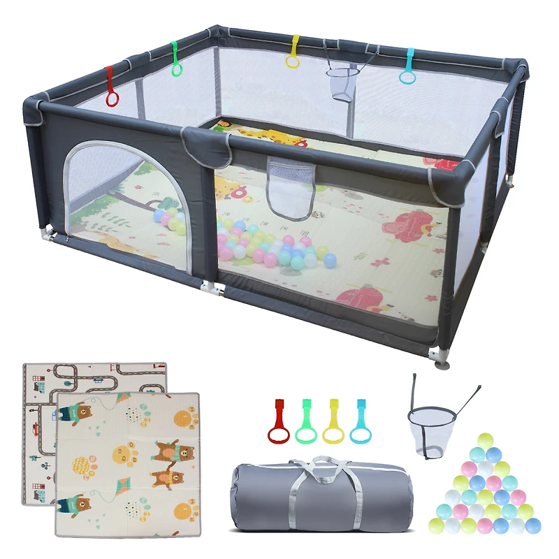 Streamdale 71" x 59" Baby Playard for Indoor/Outdoor Use