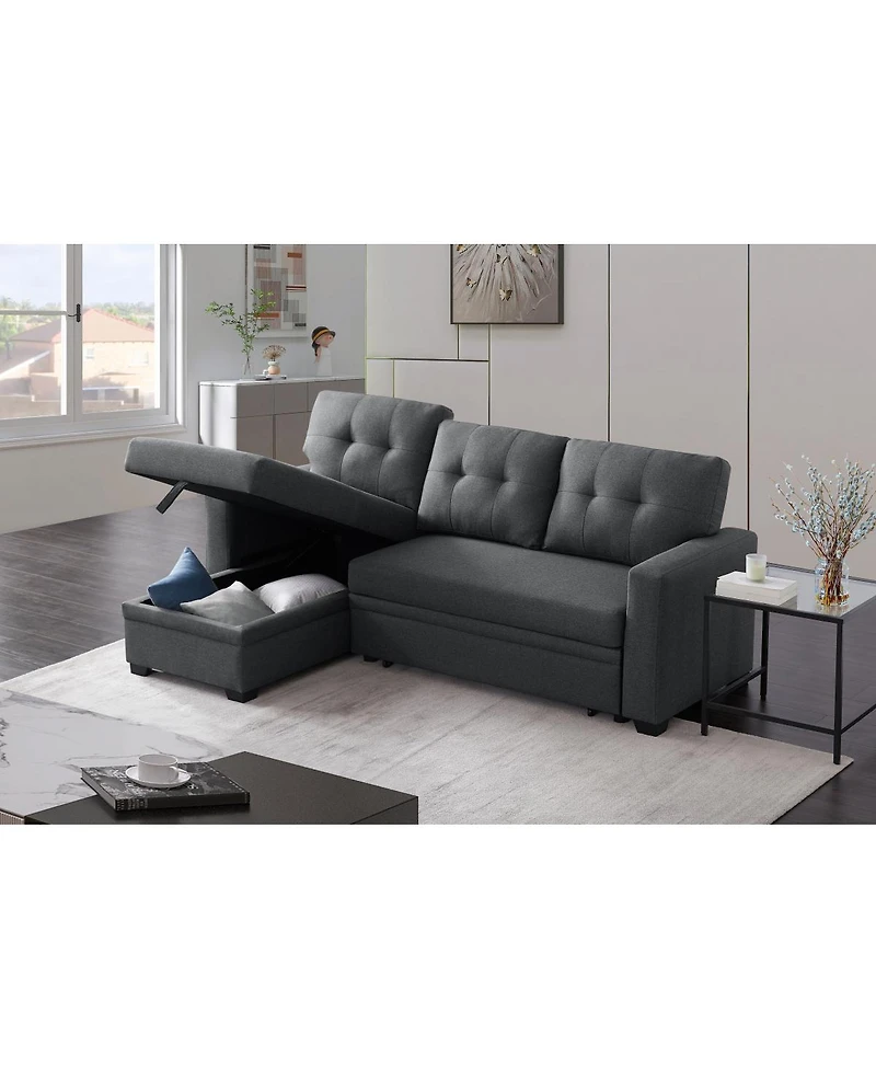 Streamdale Upholstered Pull Out Sectional Sofa With Chaise